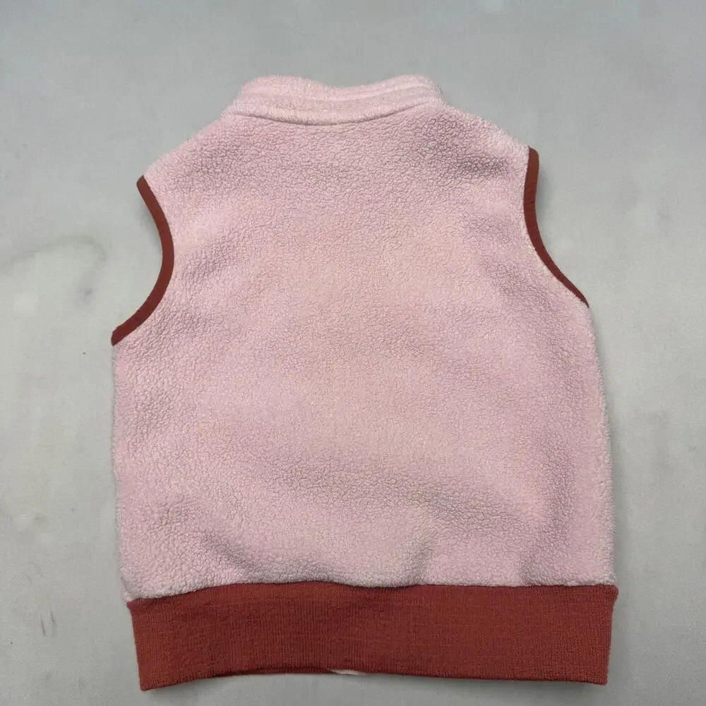 Patagonia Baby Synchilla Fleece Full Zip Vest Toddler 2T Pink Granola Gorpcore
